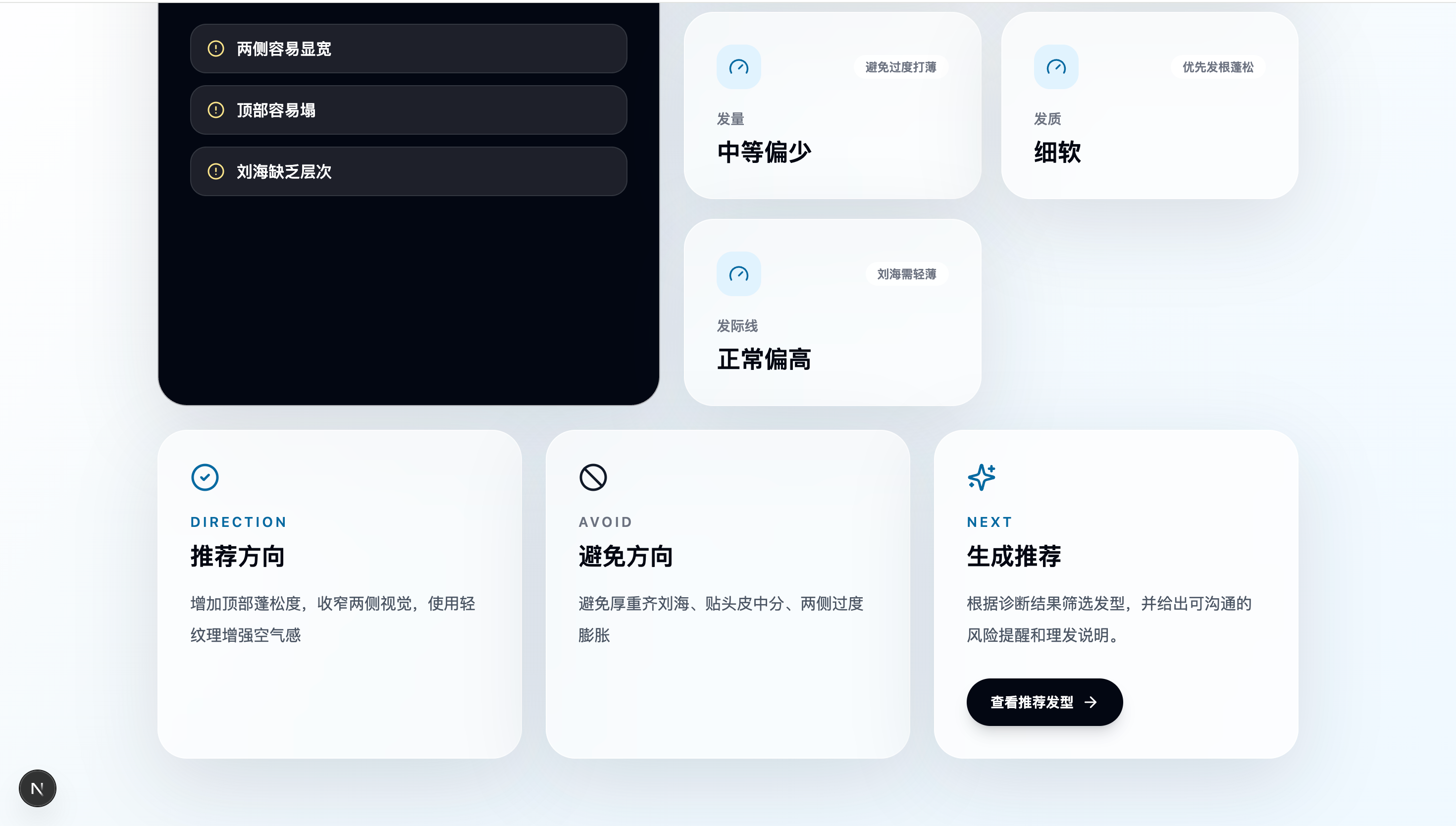 AI 基础分析 页面截图